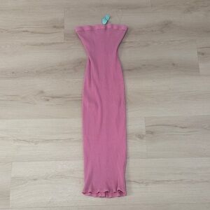 Chic Strapless Pink Dress